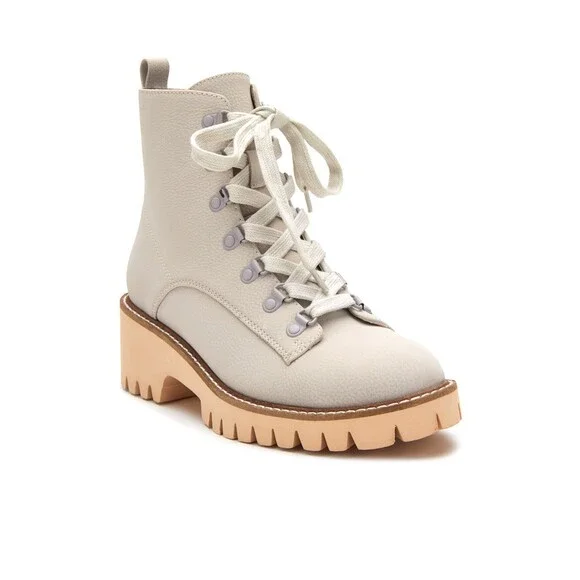 Coconuts By Matisse No Plans Women's Size 6 Stone Round Toe Lace-Up Boots KHD806 - Picture 10 of 10